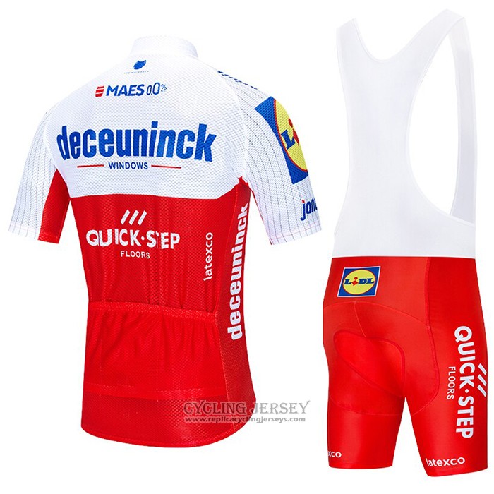 2020 Cycling Jersey Deceuninck Quick Step White Red Short Sleeve And Bib Short 1 (2)